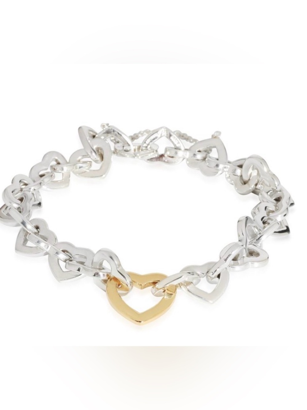 Authentic TIFFANY & CO. Heart Link Bracelet